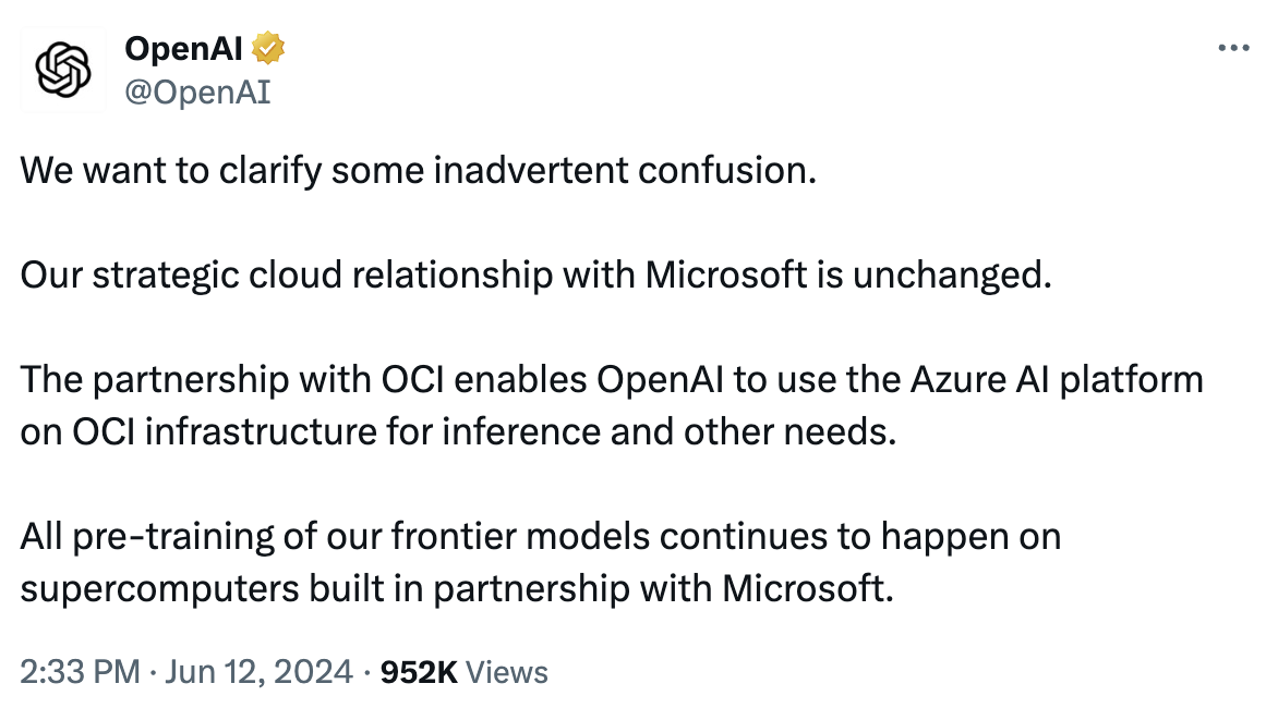 Microsoft Earnings; Microsoft and OpenAI, Again; GitHub Copilot Adds ...